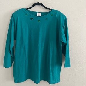 Vintage Sweet Blonde Woman  100% Cotton 3/4 Sleeve T-Shirt Size, L